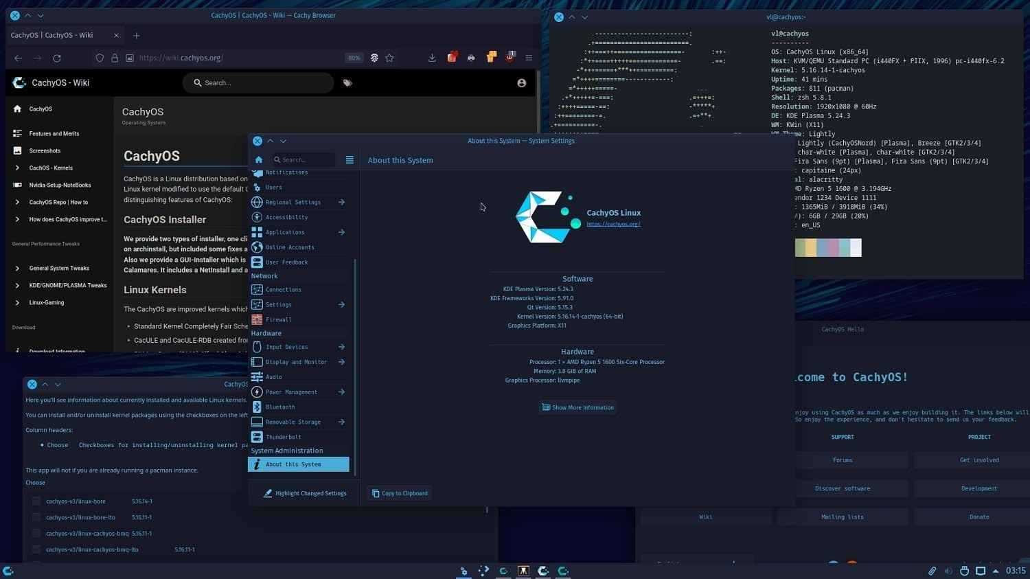 Latest New Release Cachy CachyOS Linux OS Safe Operating System for PC on DVD