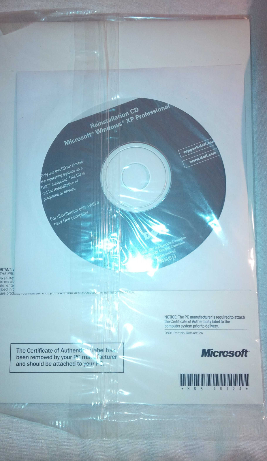 14 NEW Dell XP Professional Reinstallation CD 6U814 – SEALED!