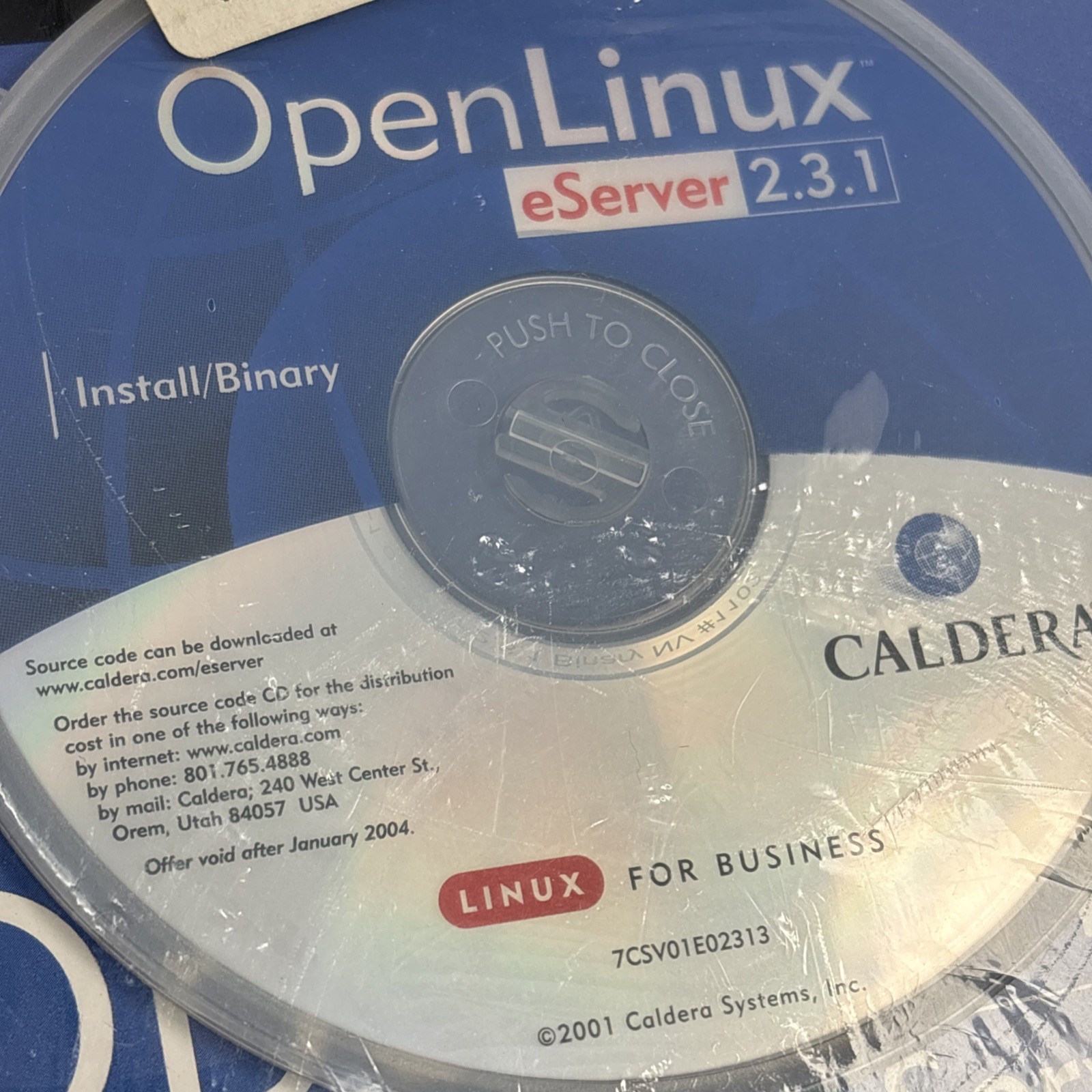 Open Linux 2.3 For Business Caldera Systems eServer New & Factory Sealed 2001