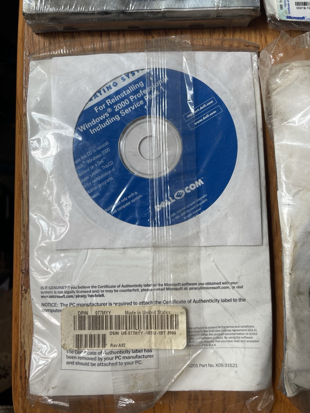 Factory Sealed Microsoft Windows 98 Windows NT PC CD-ROM Vintage Dell Windows
