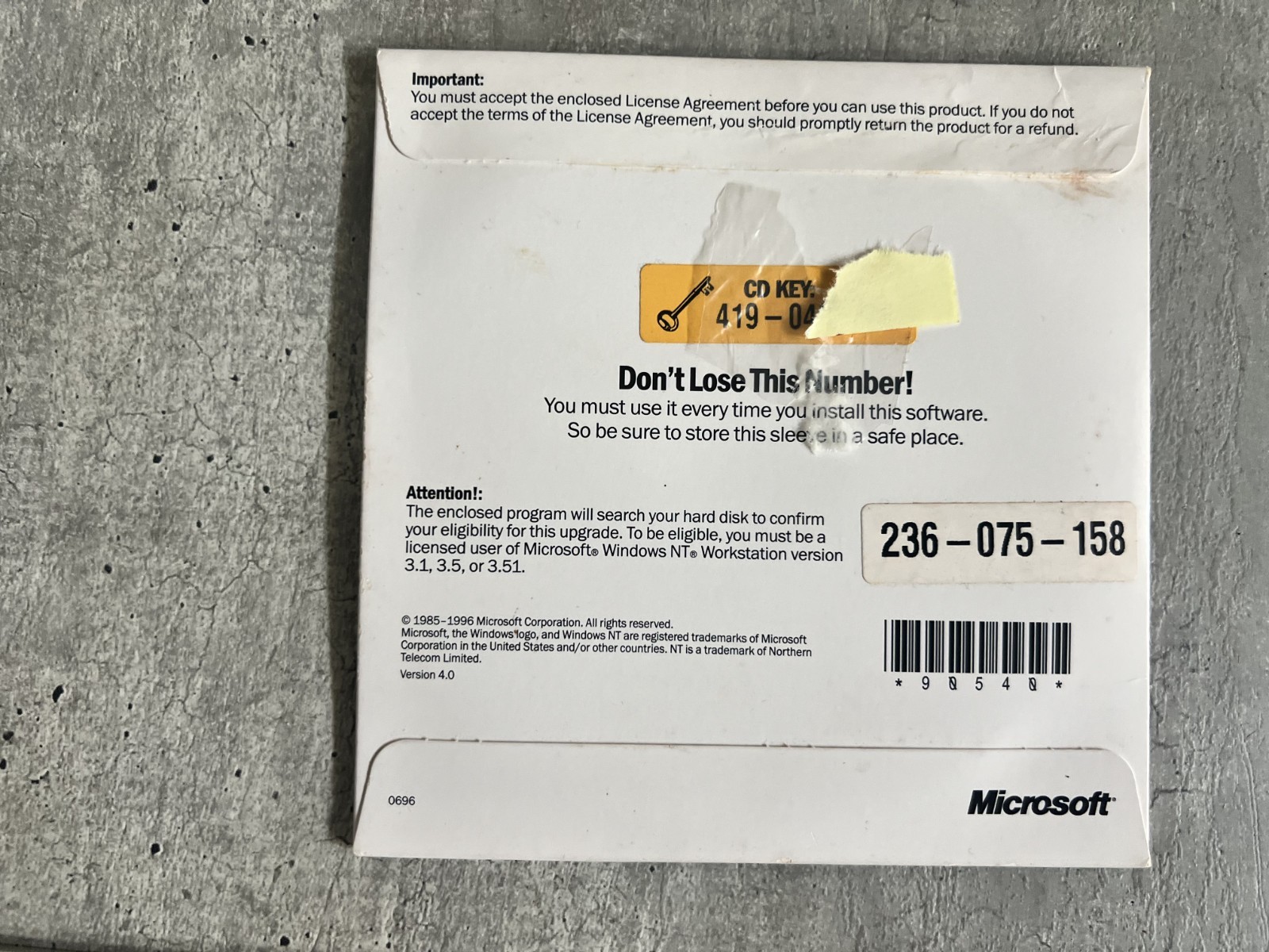 Microsoft Windows NT Workstation Upgrade Windows 95 Interface