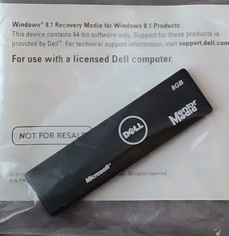 Dell Windows 8 – Mac 8.1 – 64-bit OS Recovery Restore Media USB Stick 8GB