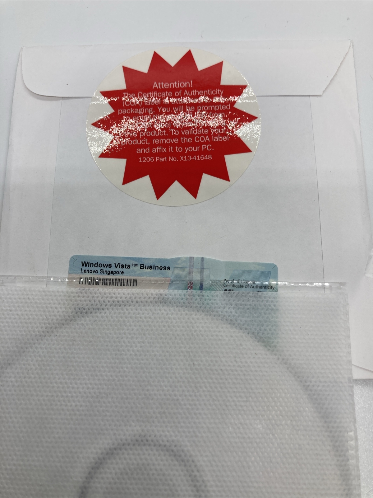 Windows Vista Business Express Upgrade Software W Product Key for LENOVO PC