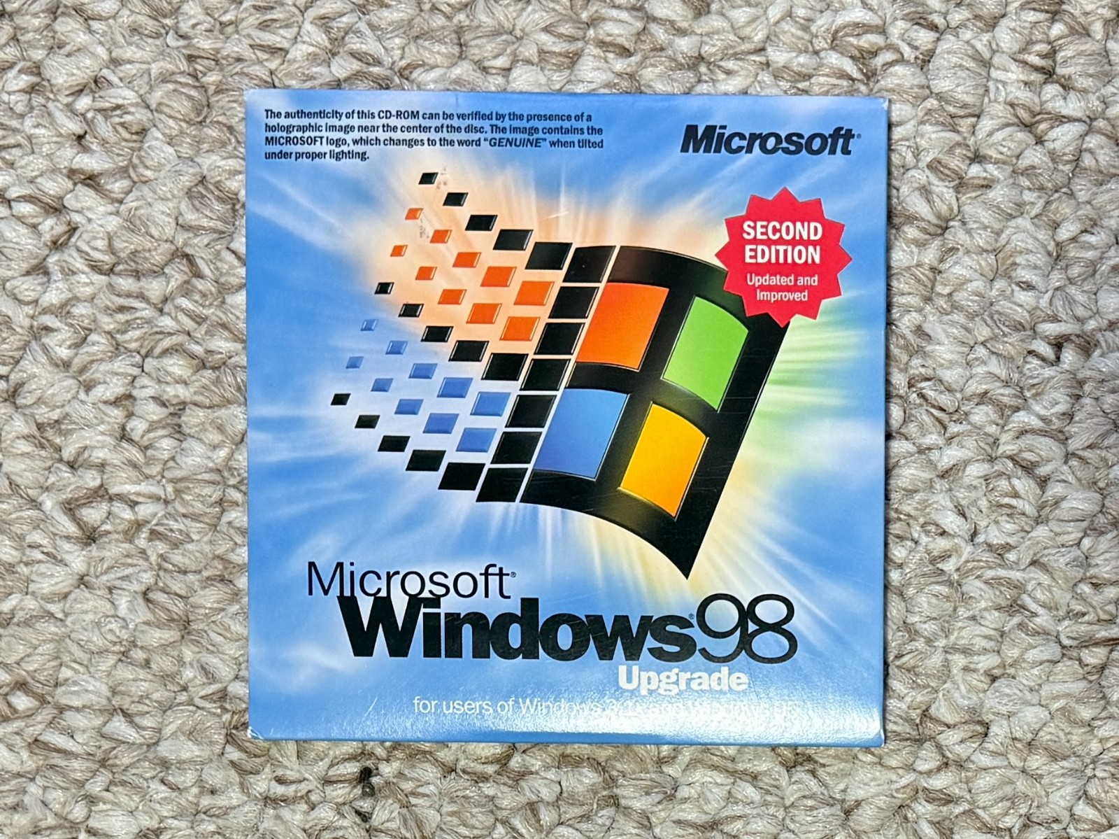 Microsoft Windows 98 Second Edition Upgrade CD X04-14377 Win 98 SE