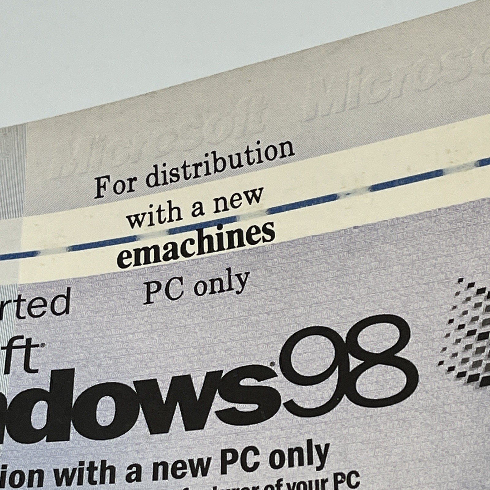 Vintage Microsoft Windows 98 Getting Started PC Book Manual Booklet For Emachine
