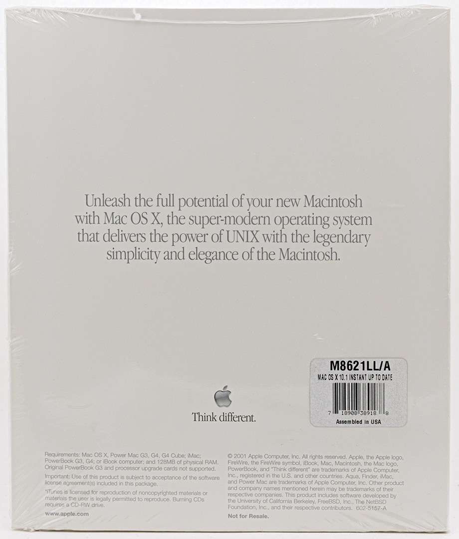 APPLE MAC OS X 10.1 PUMA M8621LL/A OS 9.2.1 UPGRADE CD DISC SEALED NEW
