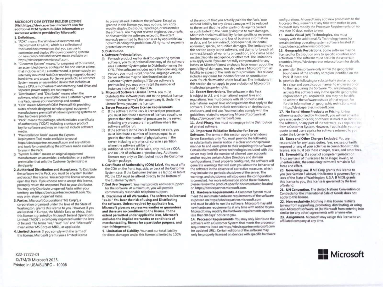 Windows Server 2019 Std 64-bit 16 Core 50 CAL DVD + Product Key Free Shipping