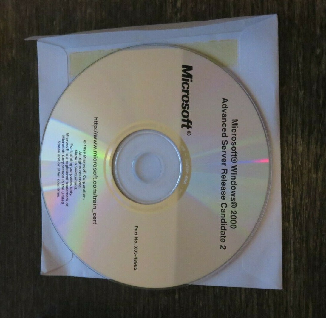 Microsoft windows 2000 advanced server Evaluation Software and RC 2