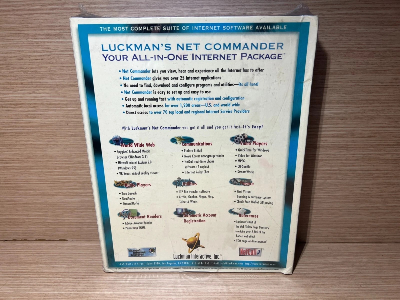 READ INFO- BIG BOX NET COMMANDER LUCKMAN ́S Windows 95 3.1 PC All in one inte…