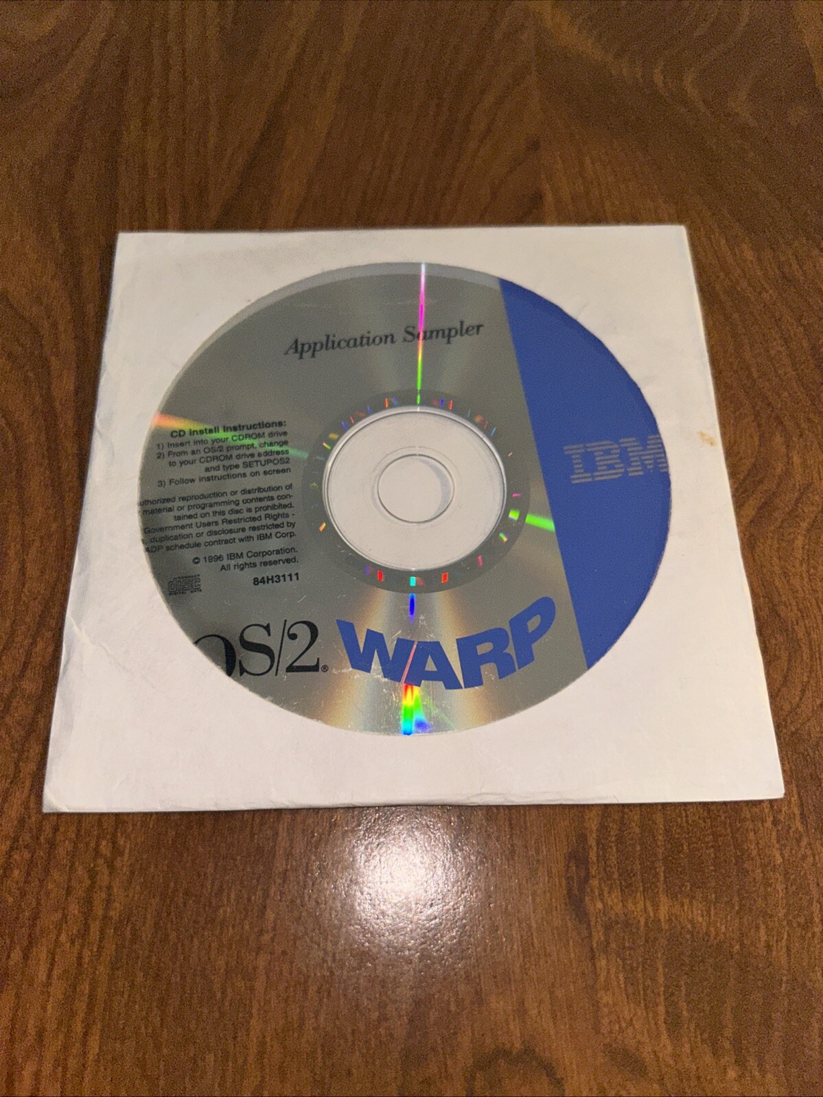 Vintage Used IBM OS/2 Warp Software Application Sampler CD Disc