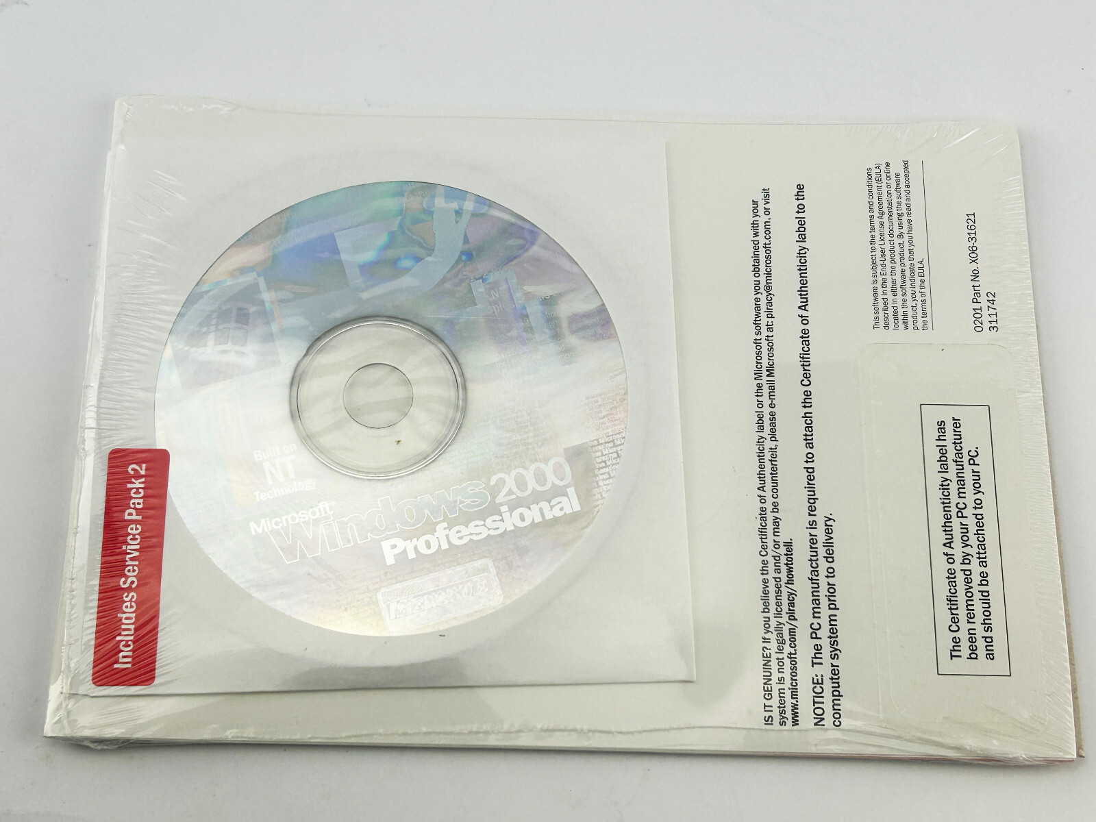 New Windows 2000 Professional CD Sealed
