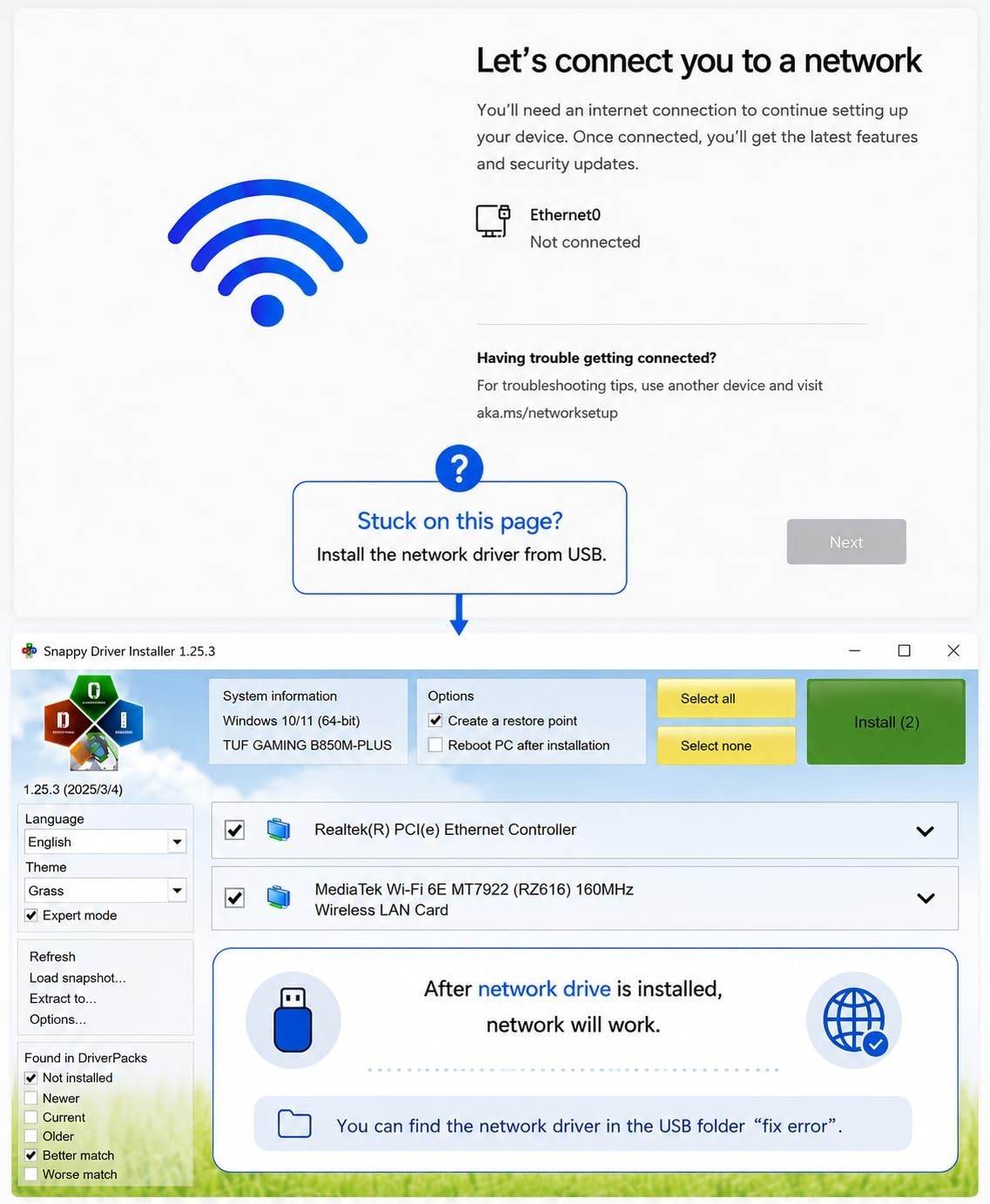 64GB Bootable USB Drive 3.2 for Windows 11/10/8.1/7, Install & Recovery Tool, UE