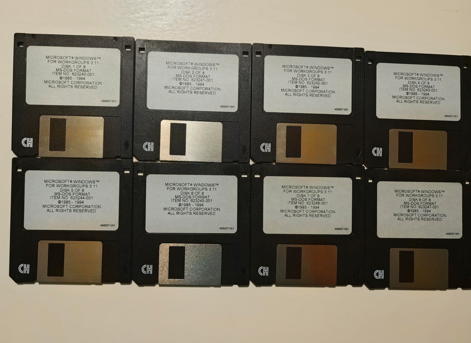Microsoft Windows for Workgroups v3.11 8 Floppy Disks 1994 All Tested!
