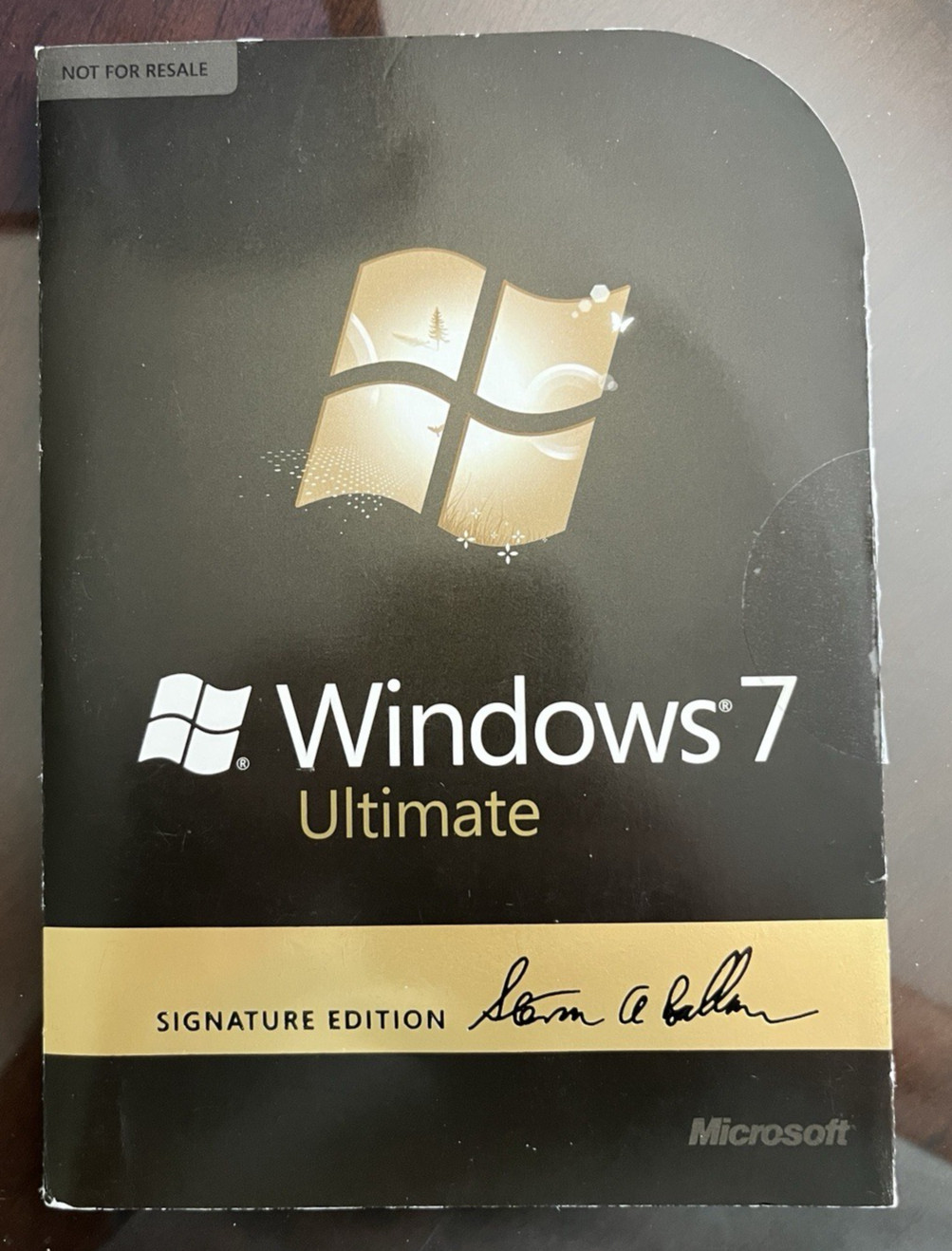 Microsoft Windows 7 Ultimate SIGNATURE EDITION Steve Ballmer 32 Bit DVD