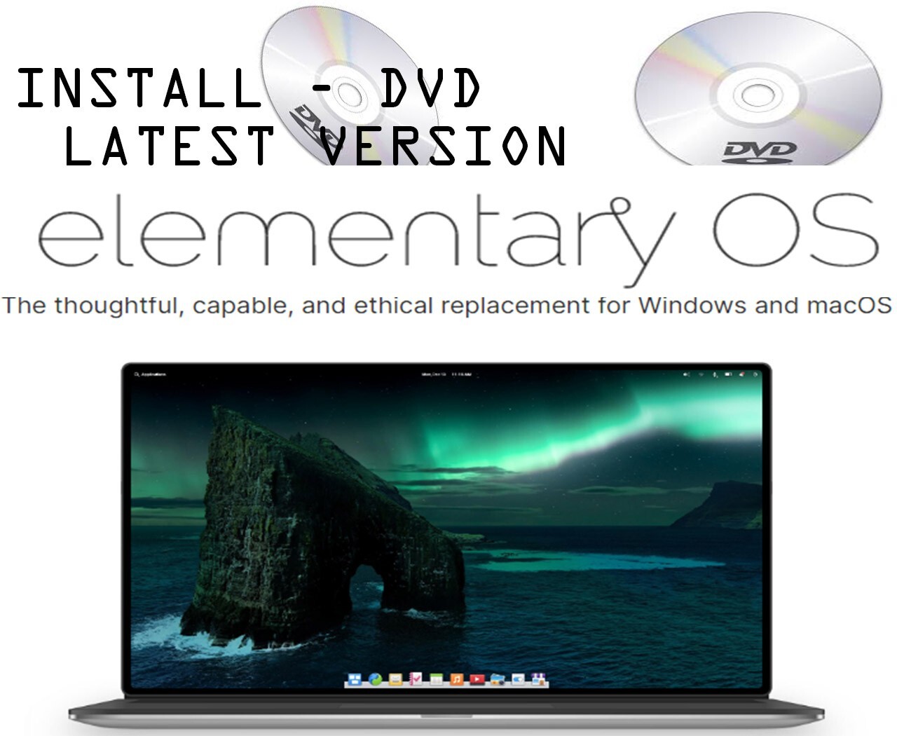 Elmentary OS 7 INSTALL-LIVE DVD LATEST VERSION FAST SHIPPING USA