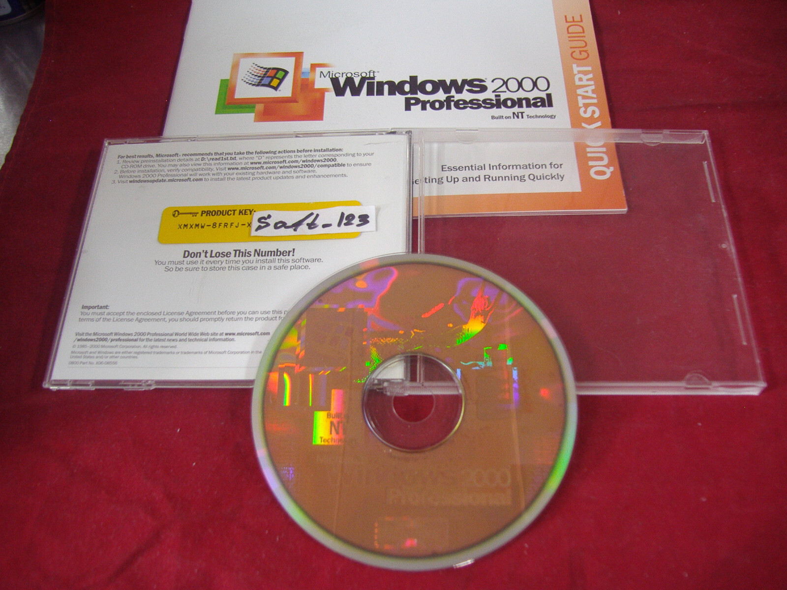 MICROSOFT WINDOWS 2000 PROFESSIONAL CD WITH SP4 FULL OPERATING SYSTEM MS WIN PRO