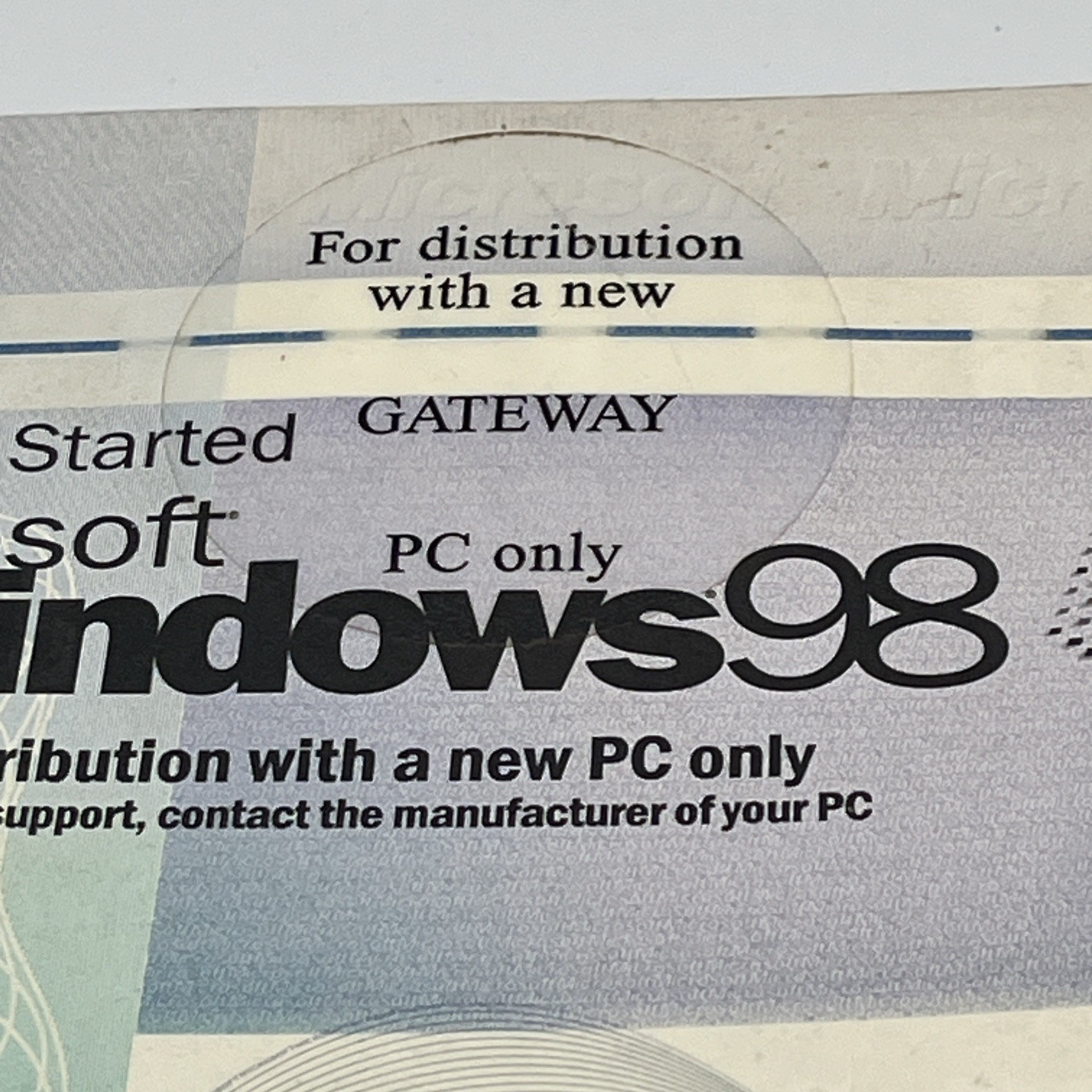 Vintage Microsoft Windows 98 Getting Started PC Book Manual Booklet For gateway