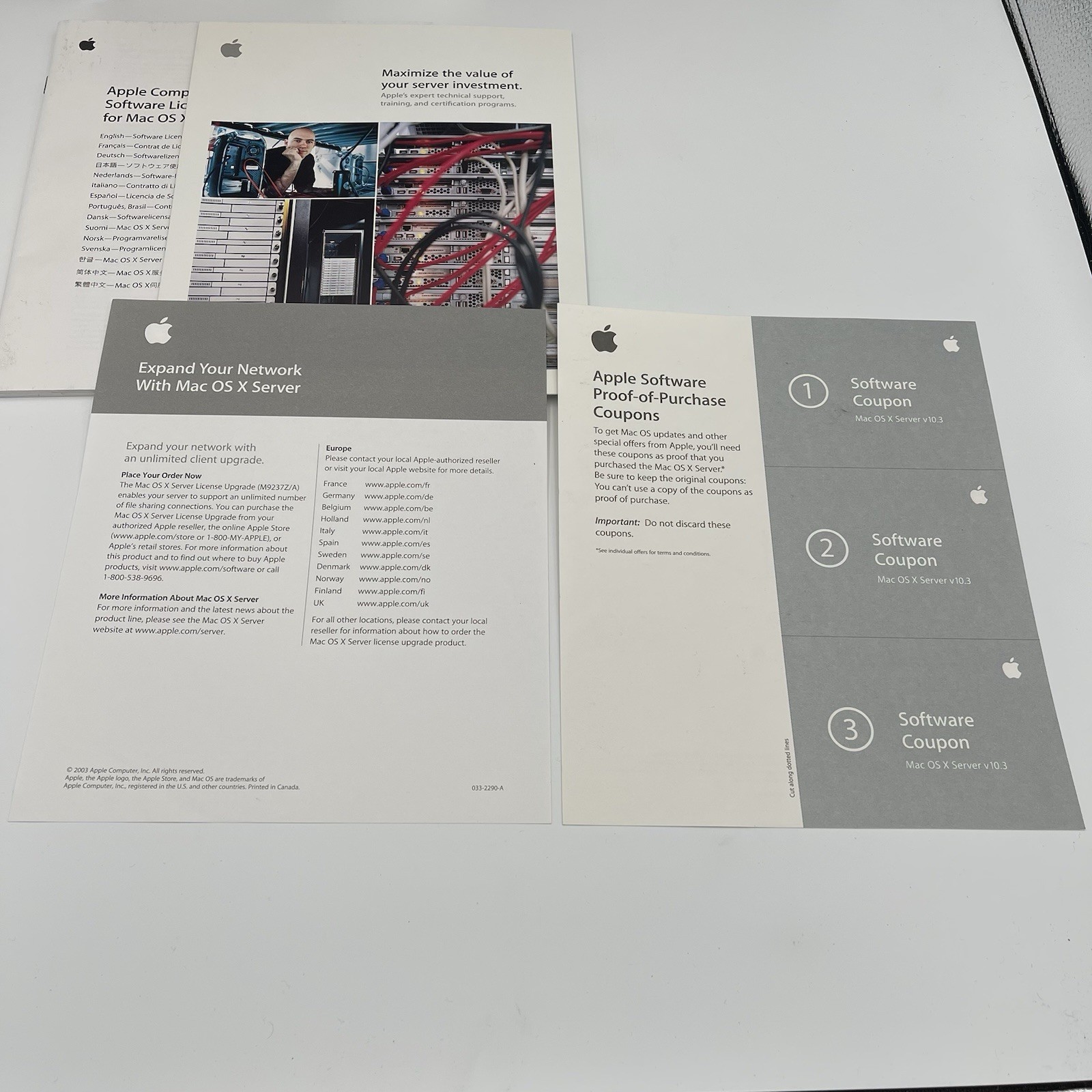 Apple Mac OS X 10.3 Panther Retail Package M9227LL/A Tools OEM