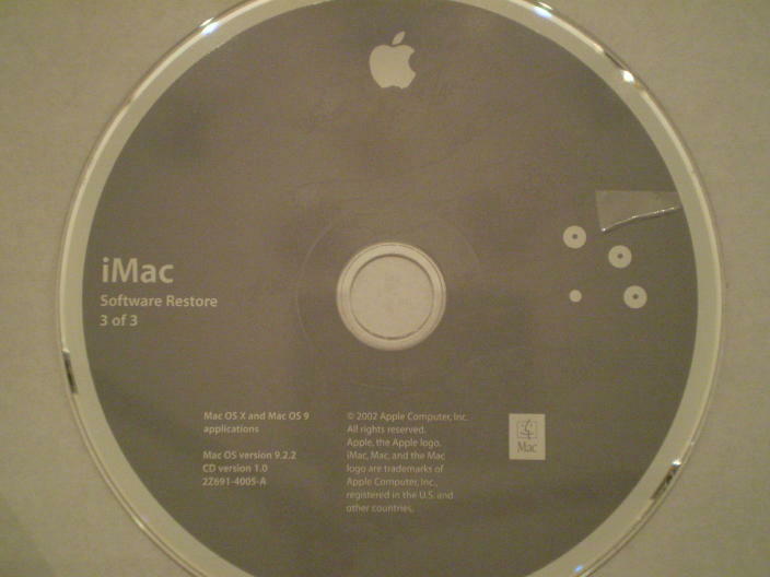 Apple Macintosh iMac (2002) Software Media Pack 603-1732 – 6 CD’s