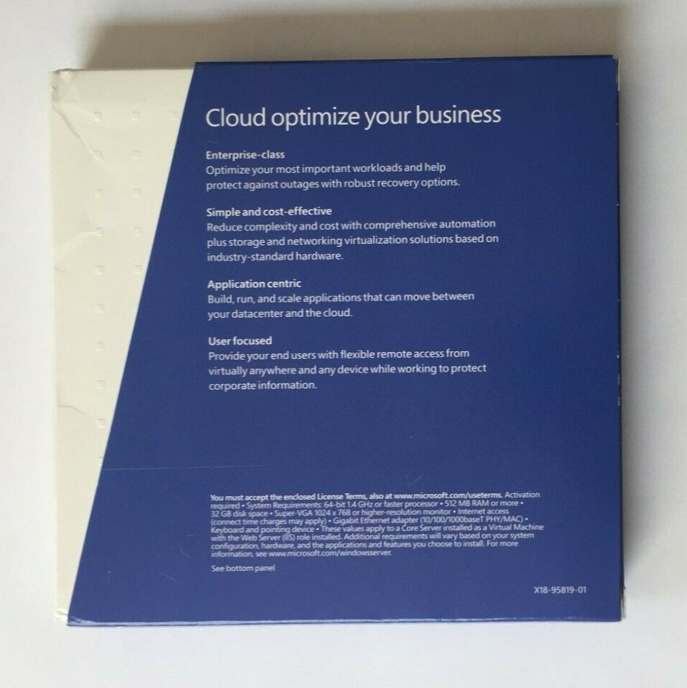 Microsoft Windows SVR STD 2012 R2 64bit English DVD 10 CLT SKU P73-05967.