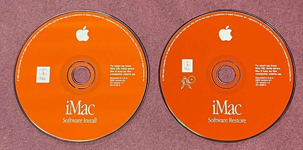 Apple iMac Software Install & Restore Discs • Mac OS 8.5