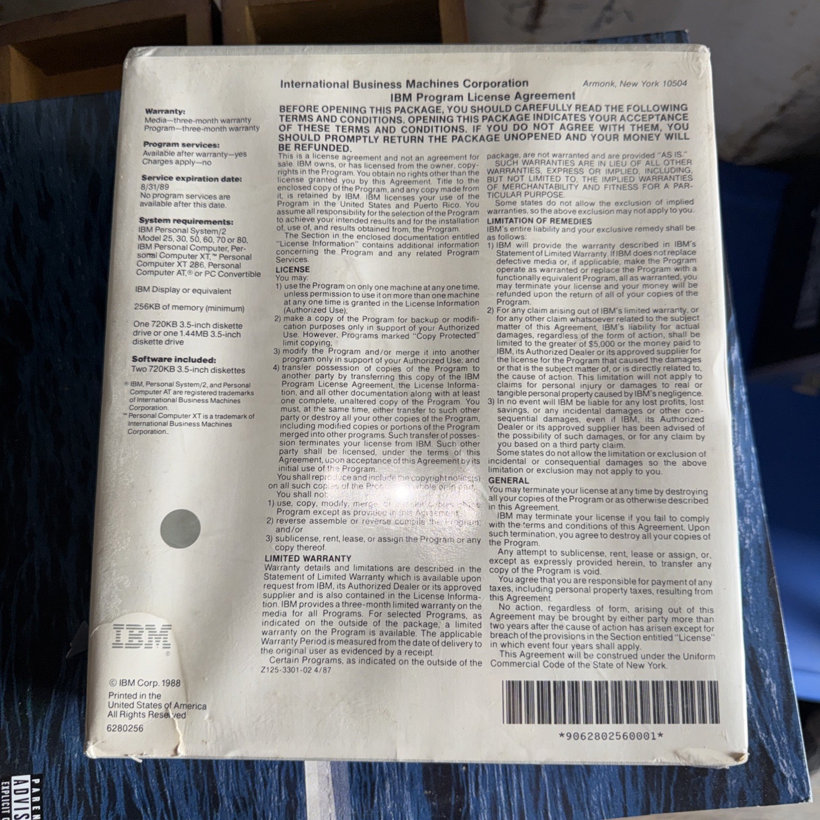 VTG 1988 IBM Disk Operating System Version 4.00 – 3.5″ Diskettes – Sealed