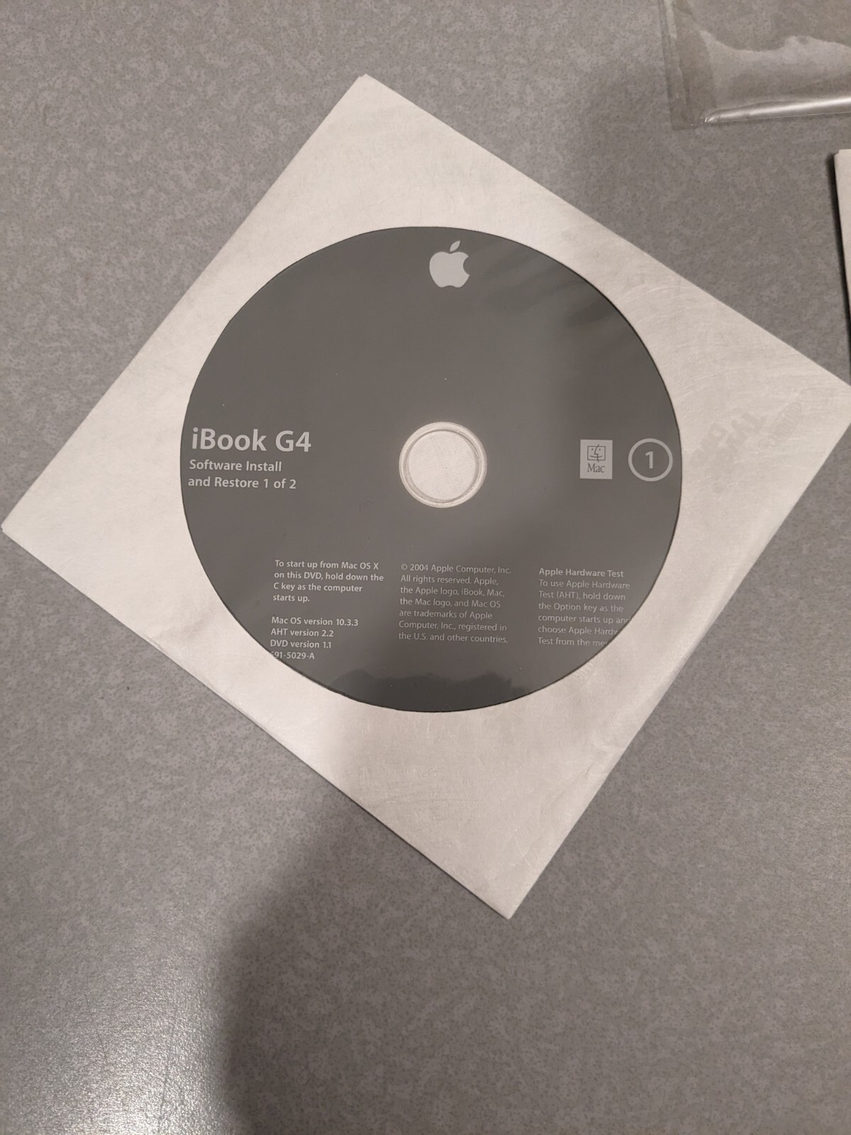 Vintage Apple iBook G4 Install Media DVD Set Rare P/N: 603-5470-A