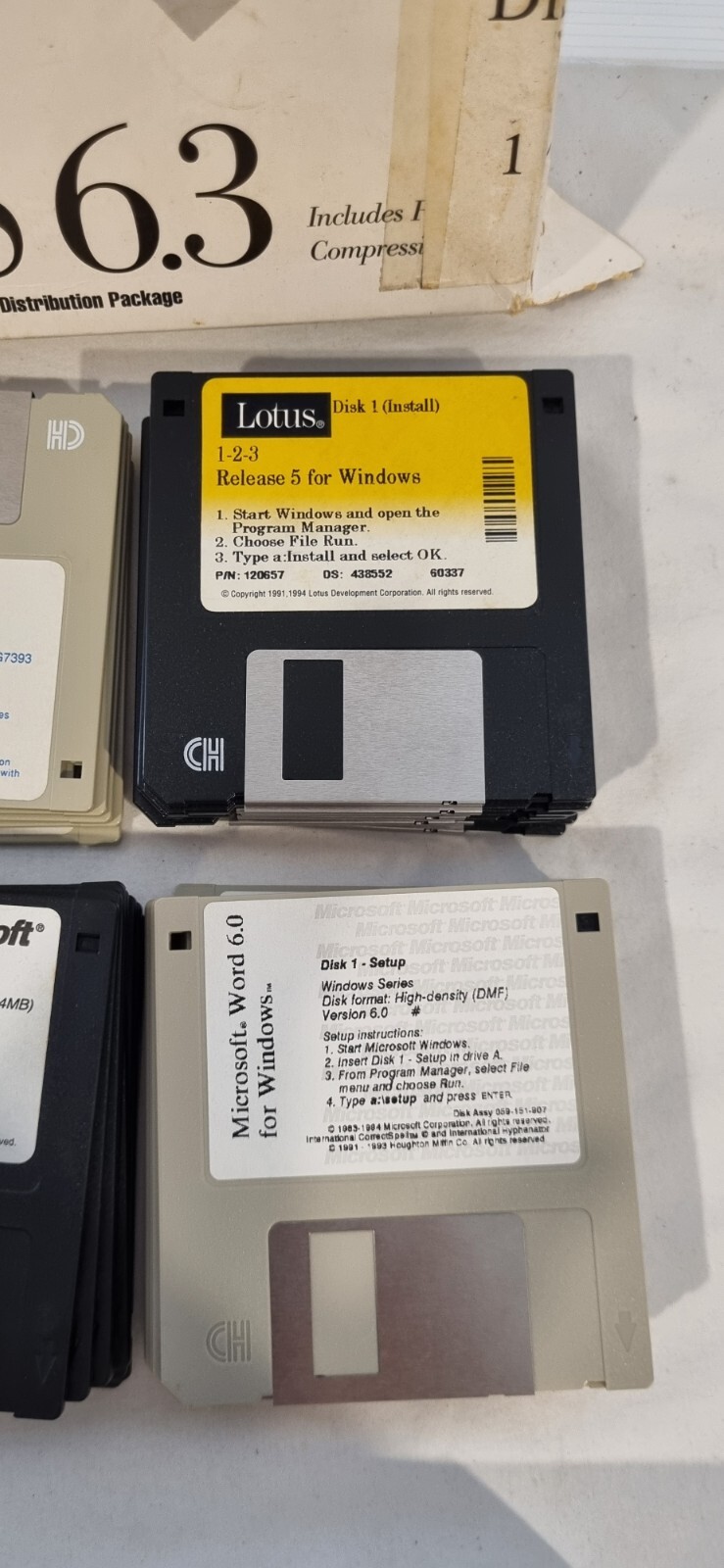 IBM PC DOS 6.3 Original 3.5″ Inch Floppy Disks OEM Distribution Package