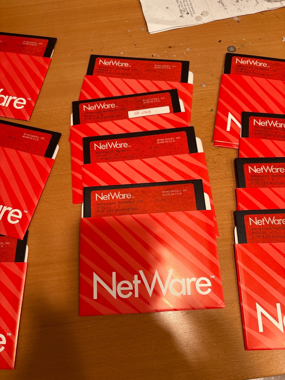 Rare Novell Netware , v2.0A, and more 5.25”. Lots of Disks