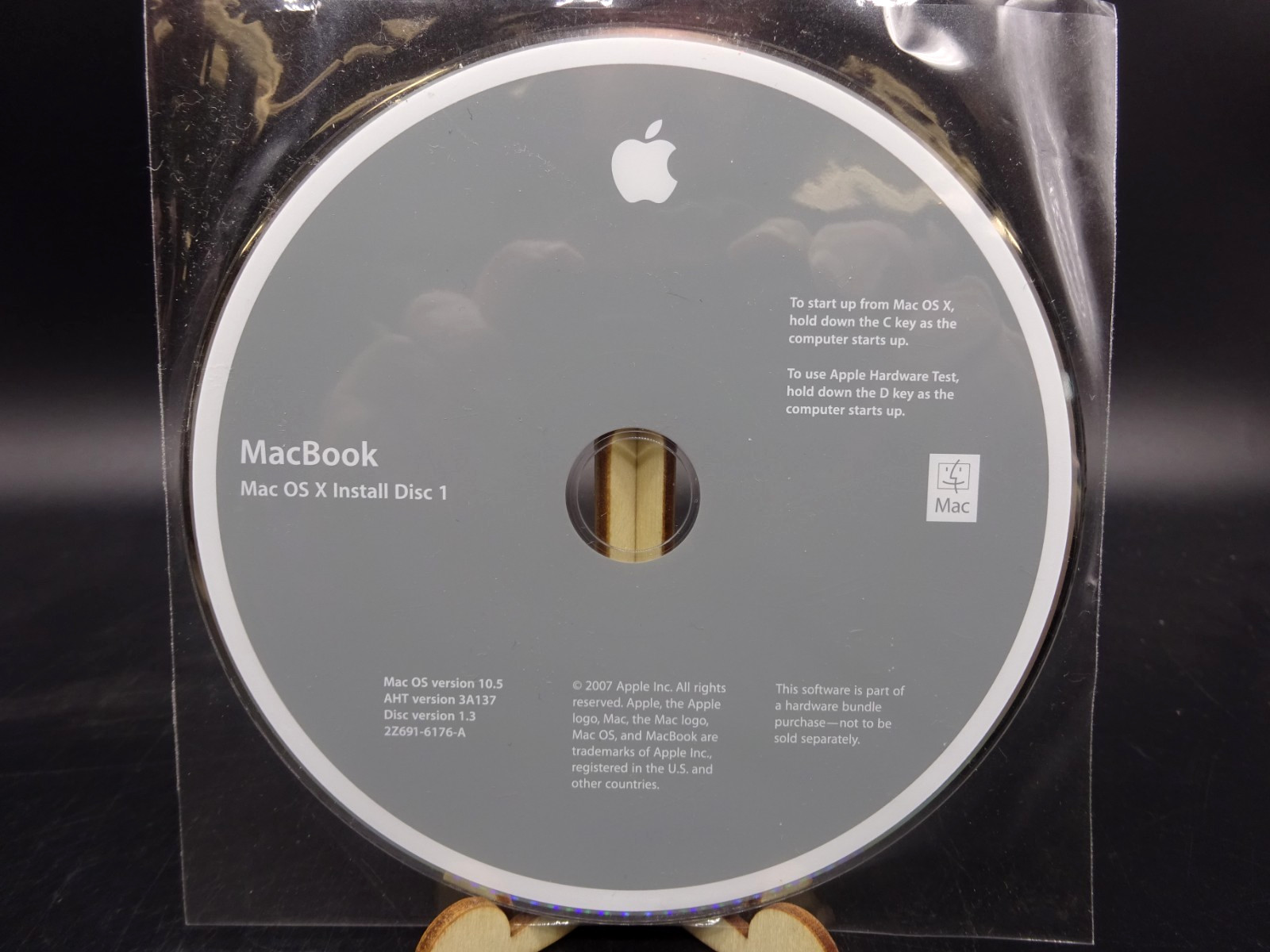 Mac OS X, version 10.5 Install Disc 1 DVD 2007, 2Z691-6167-A