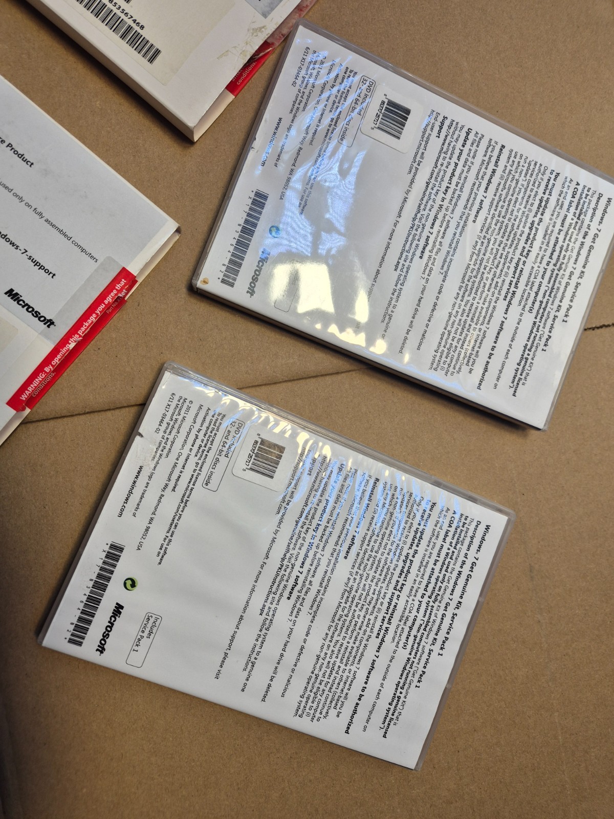2 pcs Windows 7 Professional 32/64 Bit Full Version for Windows NO CD KEY