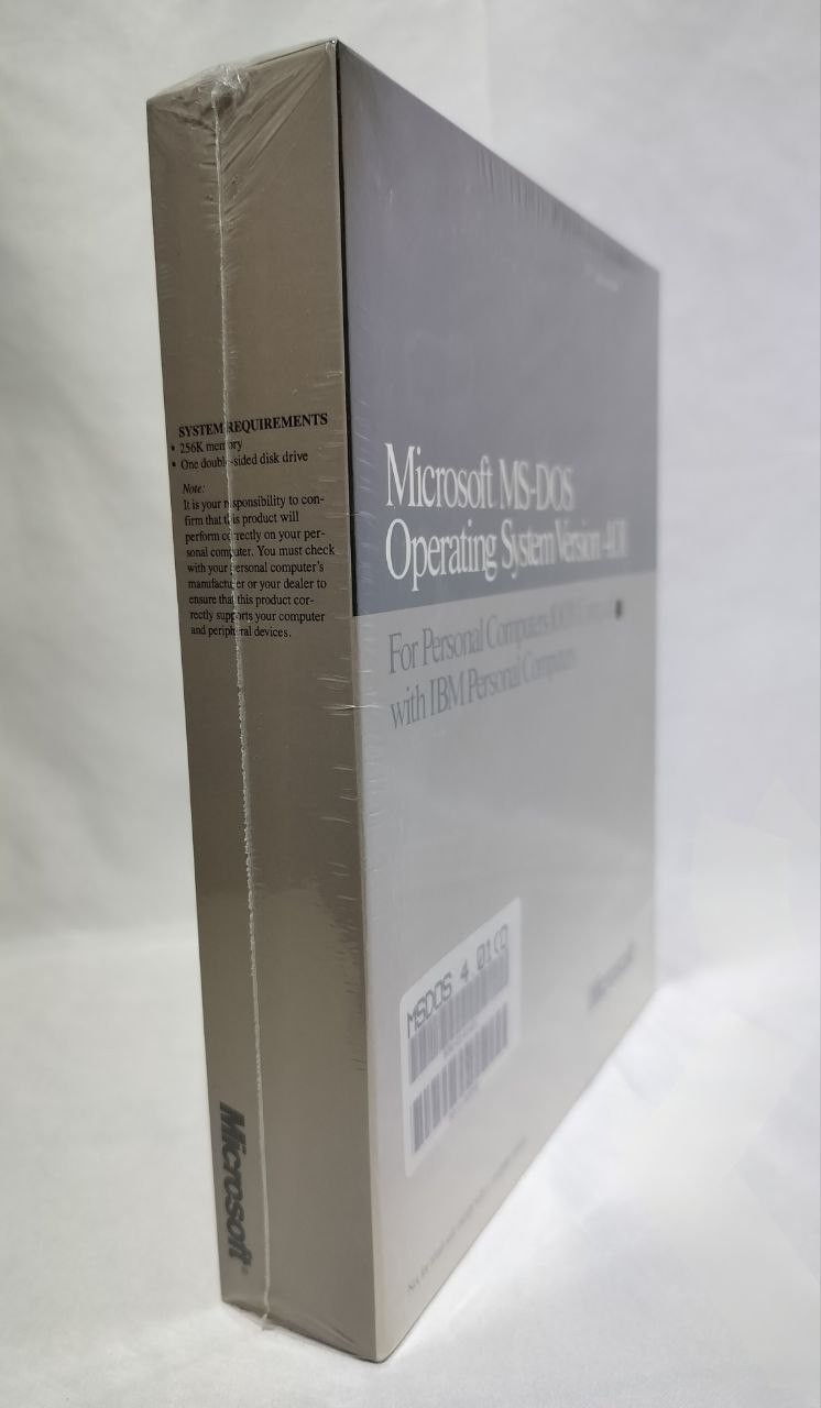 Microsoft MS-DOS 4.01 Complete Retail Box 5.25″ Floppy Disks *NEW & SEALED*