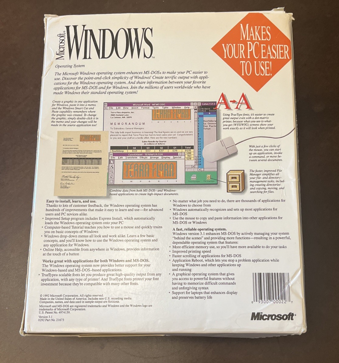 Microsoft Windows 3.1 On 6 3.5″ Floppy Disks With User’s Guide Manual