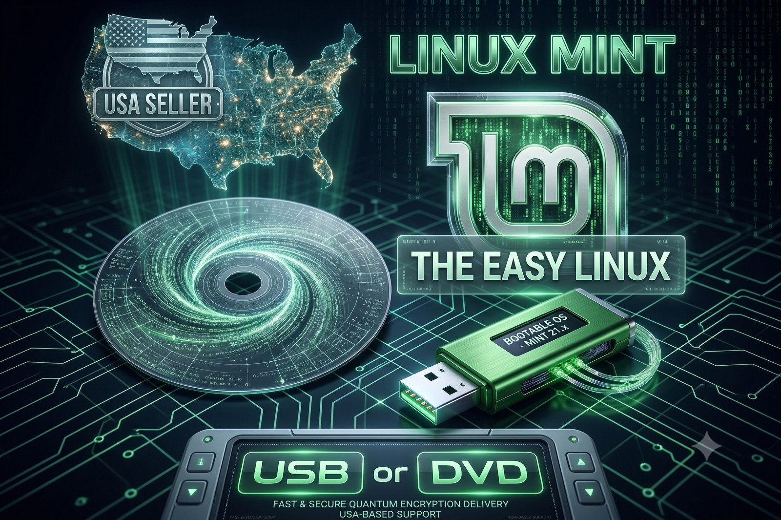 🔥Linux Mint Installer🔥Latest Version🔥USB or DVD🔥32bit or 64bit🔥Free Updates