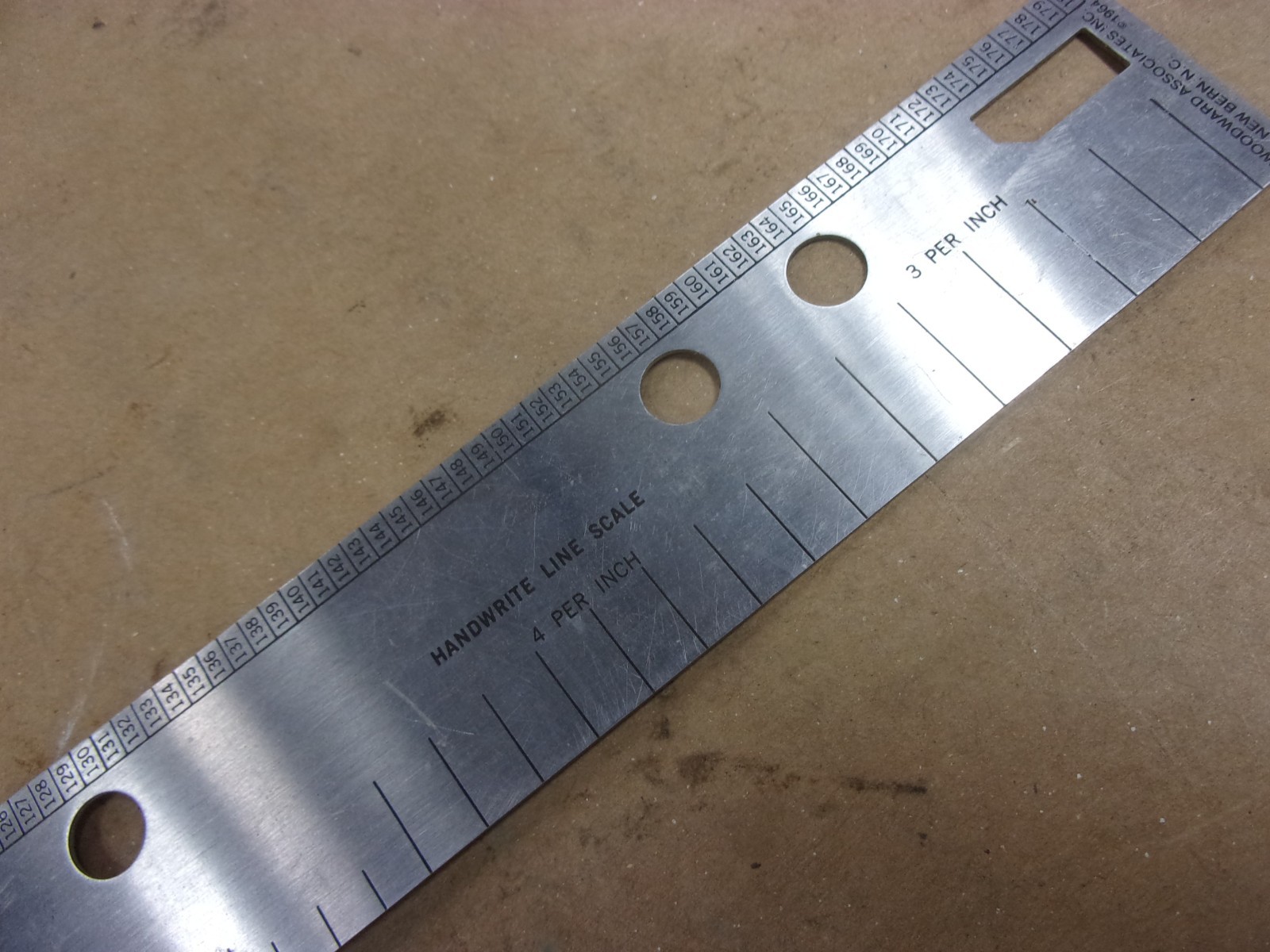 Vtg COMPUSOFT No. 6064 18″ Ruler Template Paper Caliper Geometric Architect USA