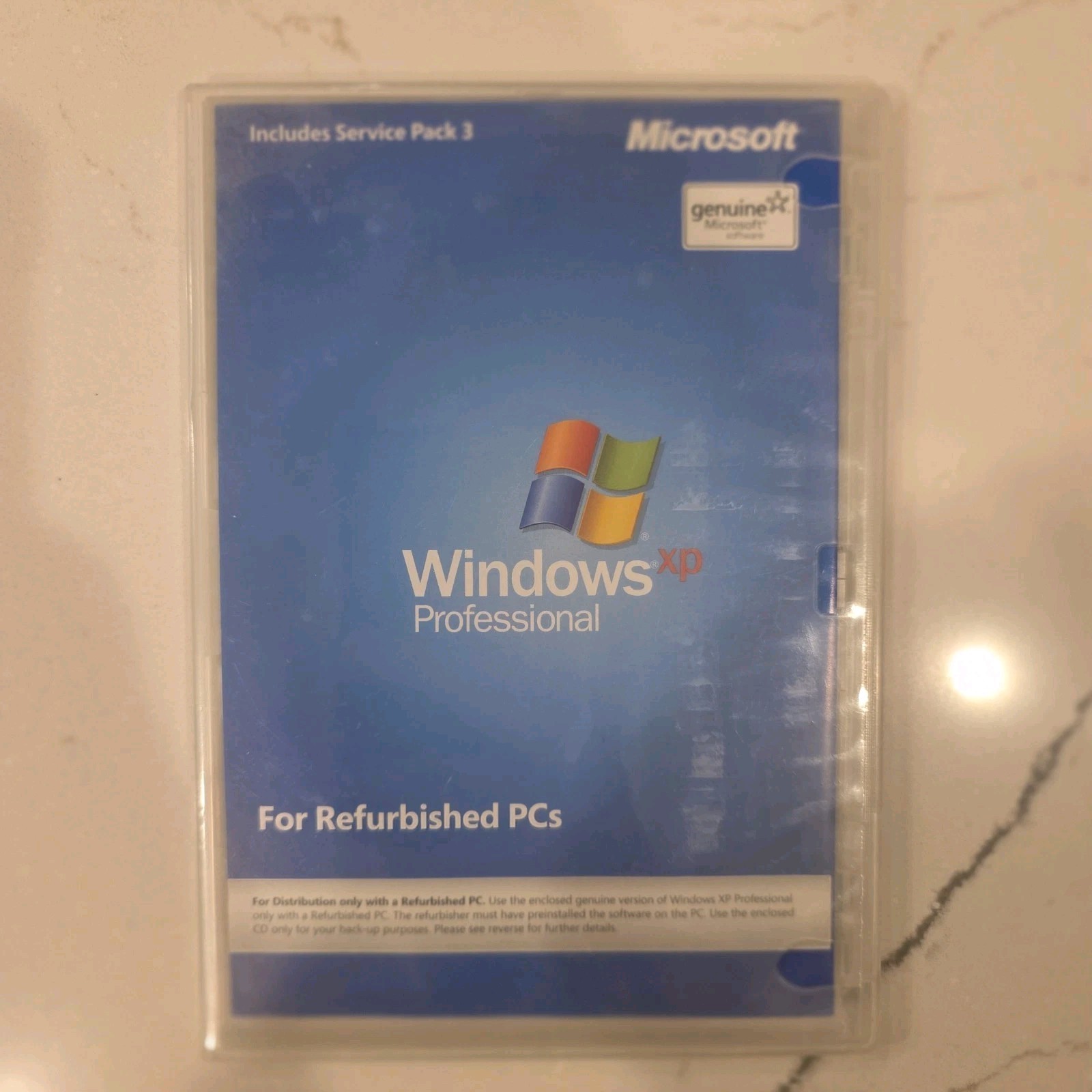 Windows XP Professional SP3 Disc for Refurbished PCs – No Product Key.