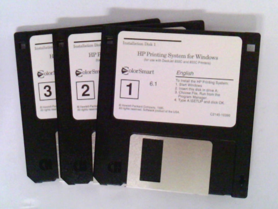 ✅ HP DeskJet 850C/855C Printer~(7) Program Disks~Version 1.0~1995~Windows & Mac