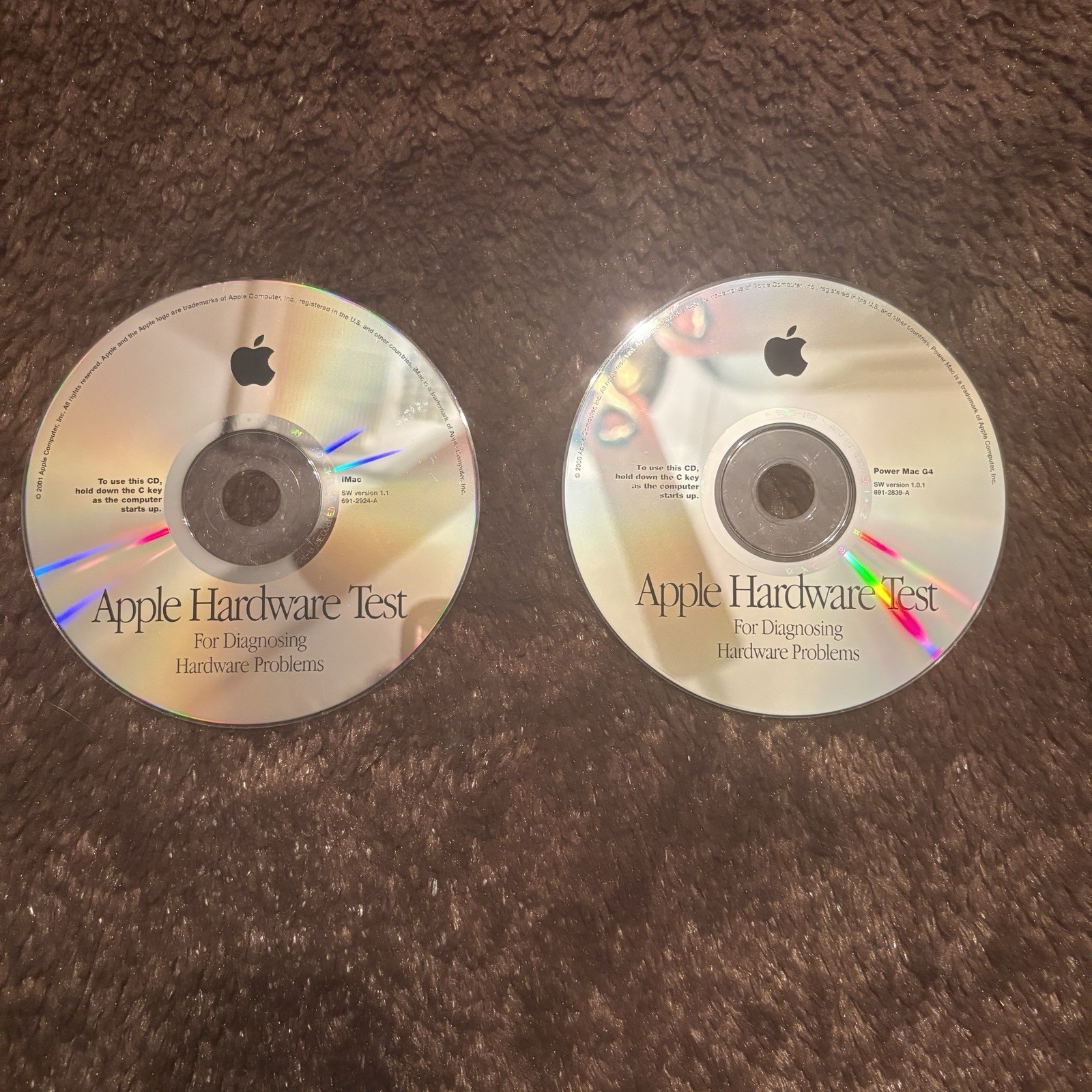 2000 & 2001 Apple Hardware Test CD Disc iMac & Power Mac Versions 1.1 & 1.0.1
