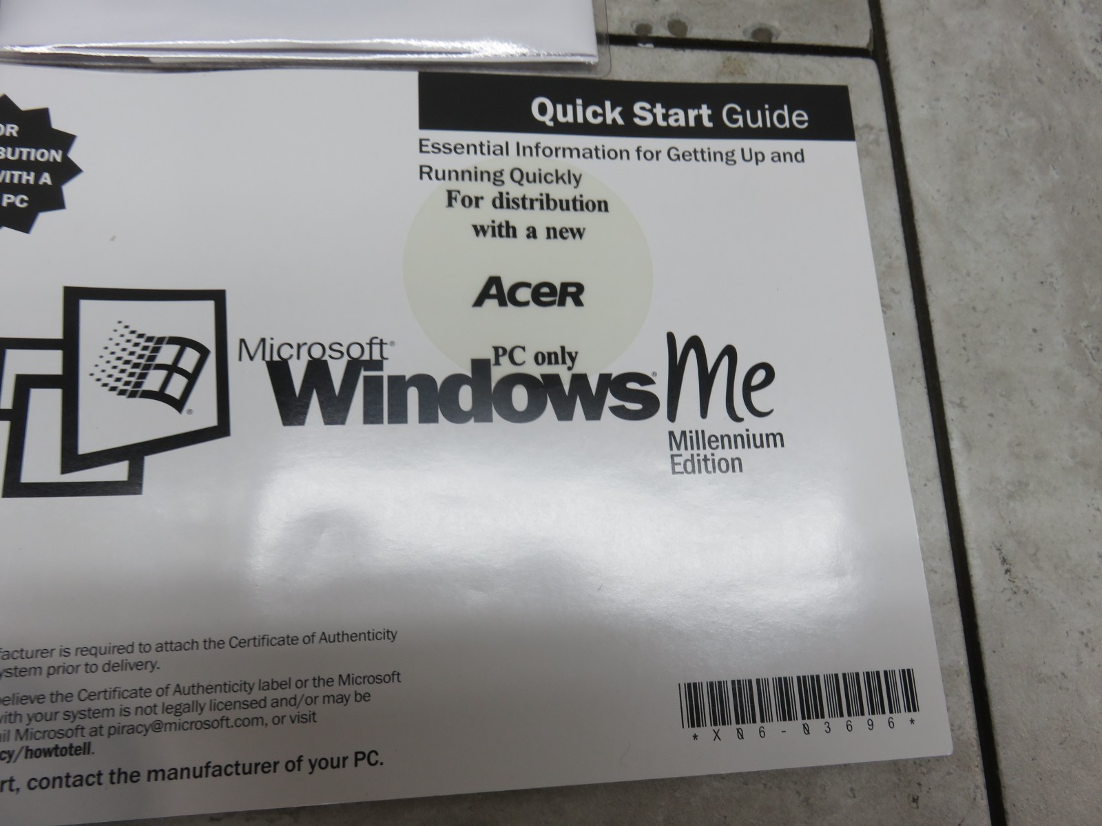 MICROSOFT WINDOWS ME FULL VERSION MS WIN MILLENNIUM FACTORY SEALED