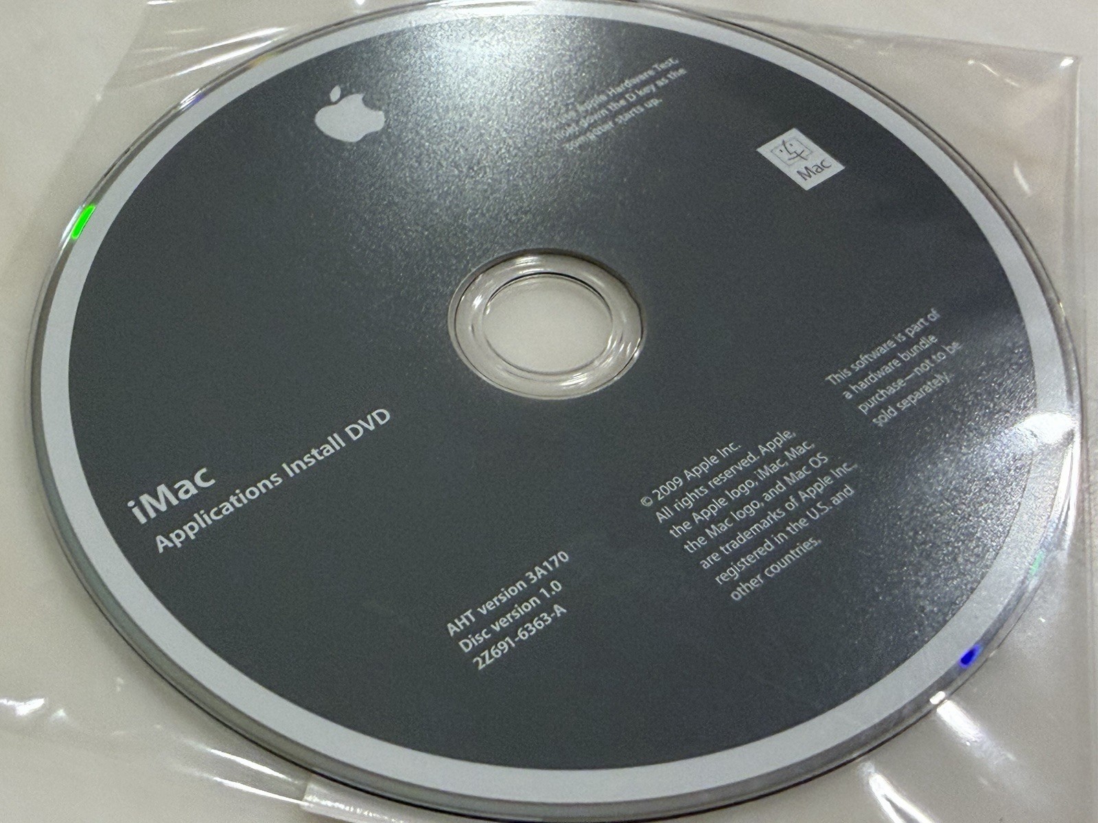 Apple Mac Mini OS X 10.5.6 Apps & Install DVDs 2009, 2Z691-6345-A, 2Z691-6344-A
