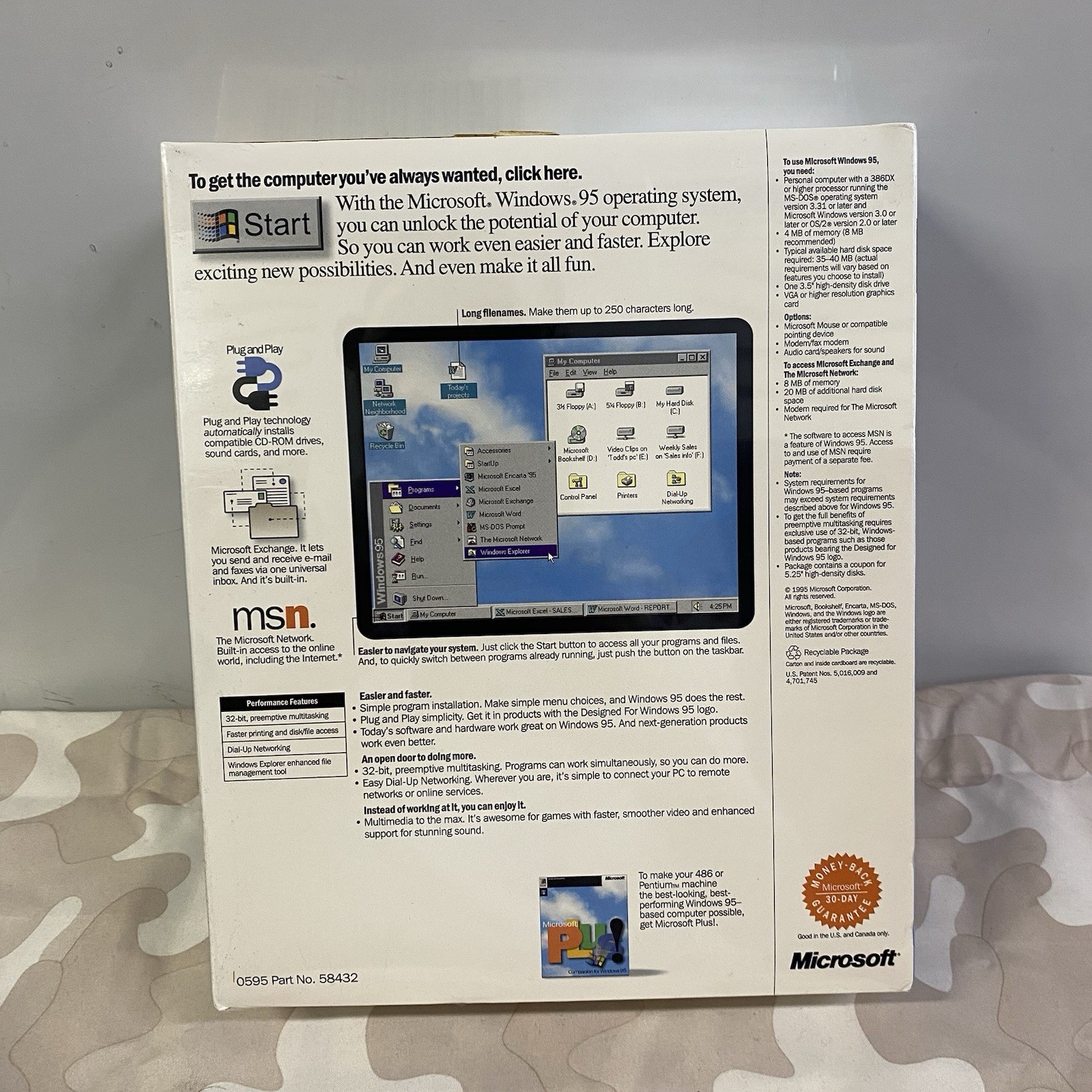 Microsoft Windows 95 Upgrade 3.5 Floppy SEALED Promo Sample Vintage 1995 Sealed