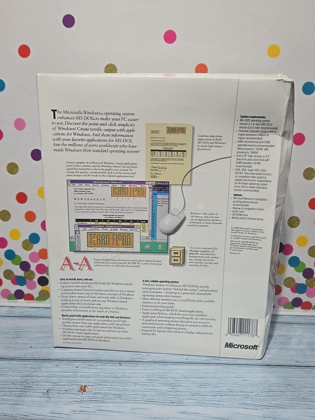 Microsoft Windows 3.1 Operating System with 3.5″ Floppy Disks – Sealed NIP