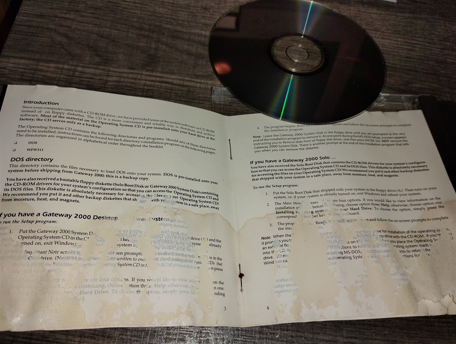 Microsoft Windows For Workgroups 3.11 & MS-DOS 6.22 PC CD-ROM 1995 Gateway 2000