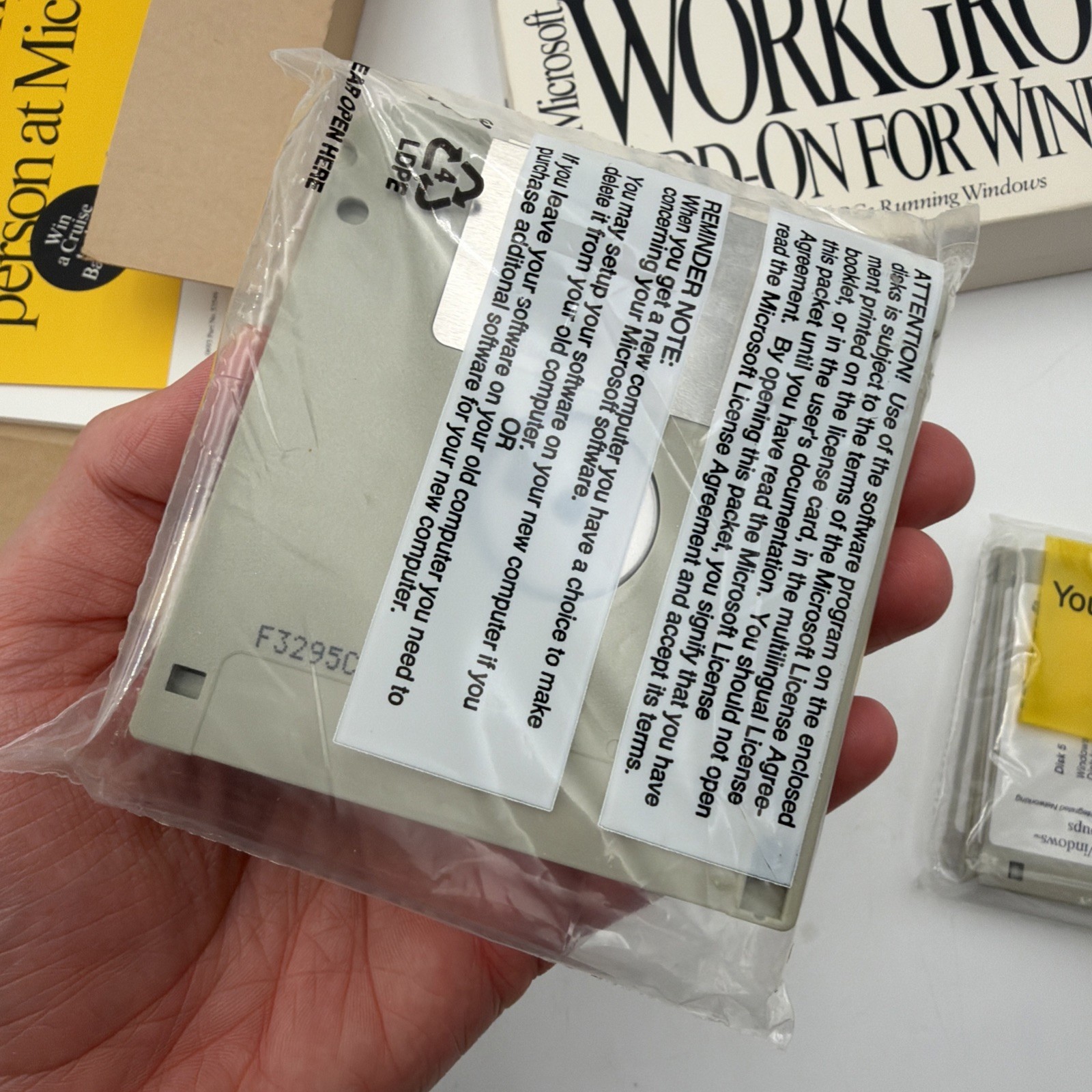 Microsoft Workgroup Add-On Version 3.11 With Papers & 8 NEW Floppy Disks