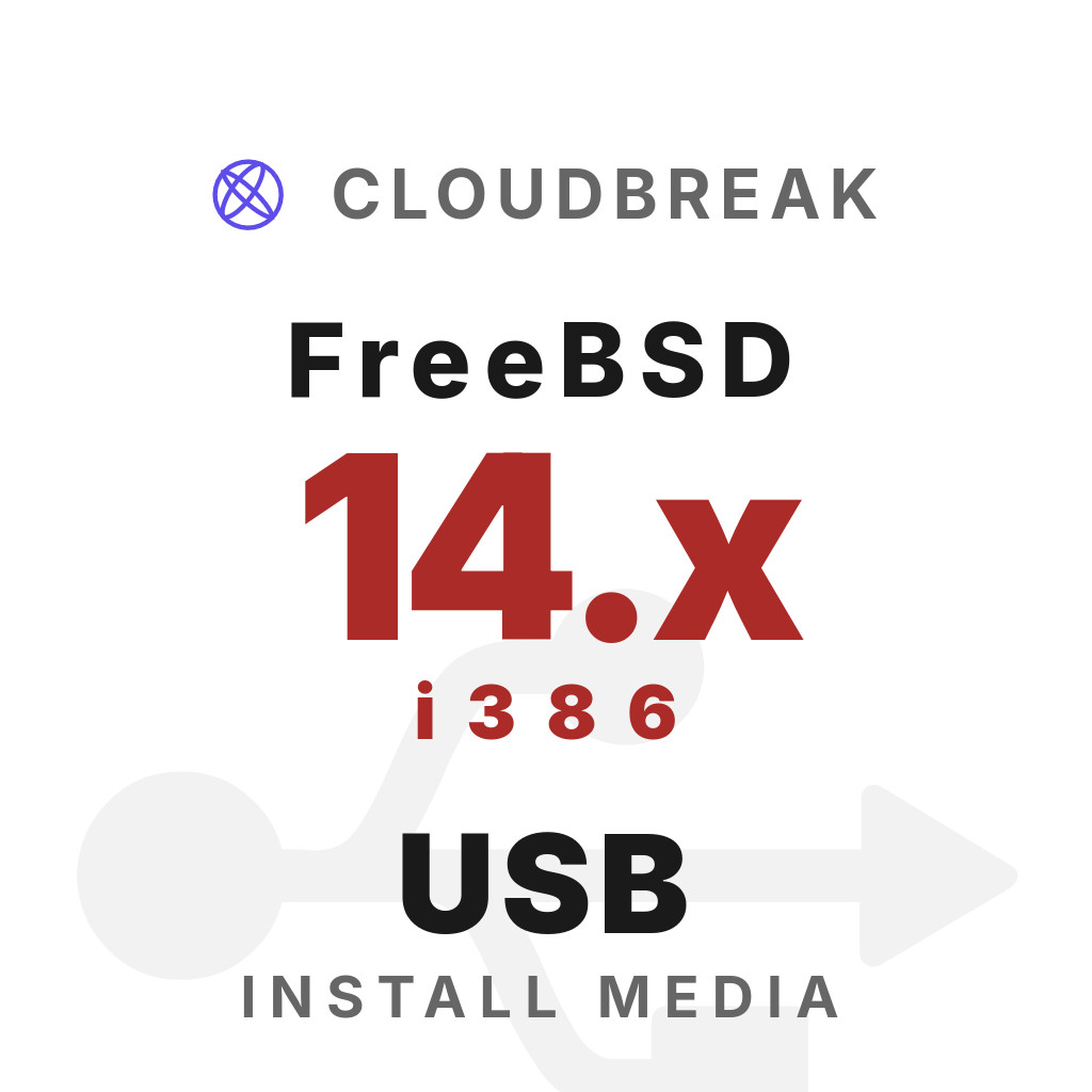 FreeBSD 14.x i386 Bootable/Live Install USB NEW