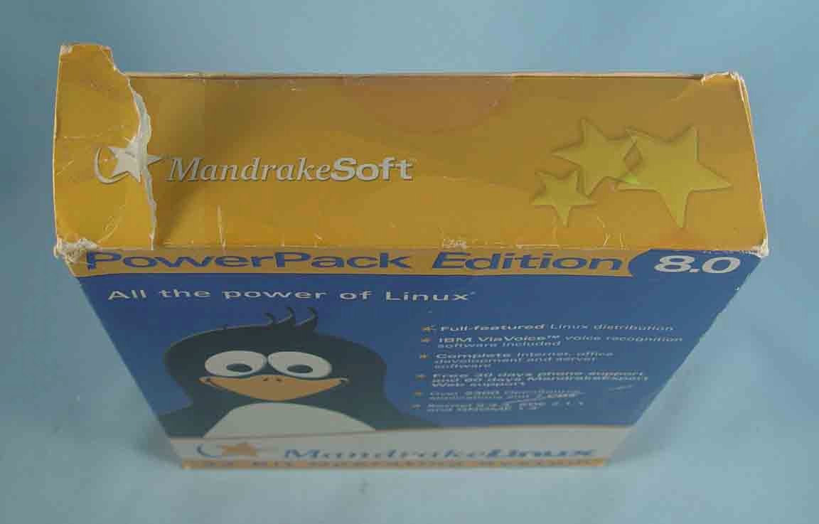 Linux Mandrake 8.0 PowerPack Edition SEALED NIB 2001 Vintage Computer Software