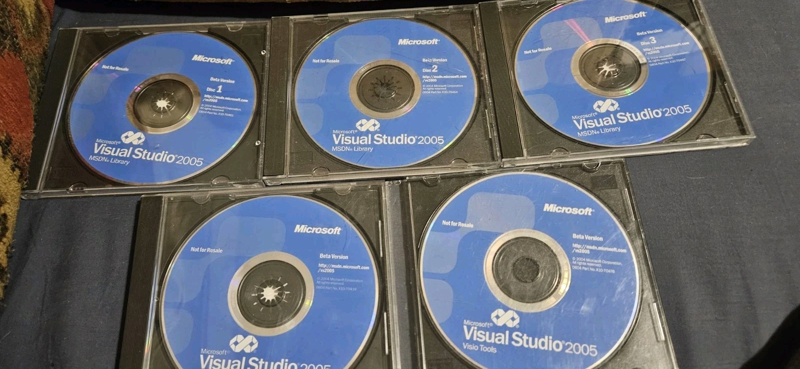VERY RARE MICROSOFT VISUAL STUDIO 2005 TEAM SYSTEM BETA 1 SOFTWARE (5 CD’s)
