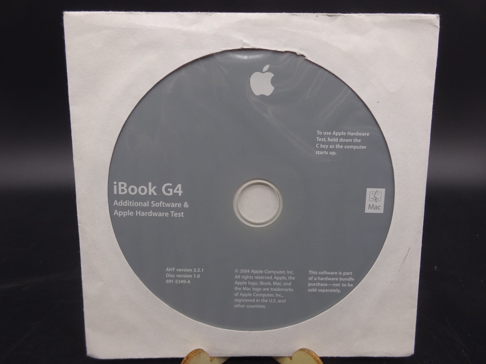 iBook G4 Apple Hardware Test & Install 1 & 2 DVD 2004 2Z691-5435-A 2Z691-5436-A