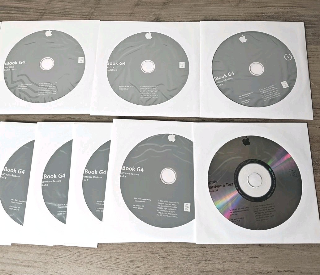 iBook media 603-4793-A Mac OS 10.3.2 iBook G4 Install , Software Restore Mint