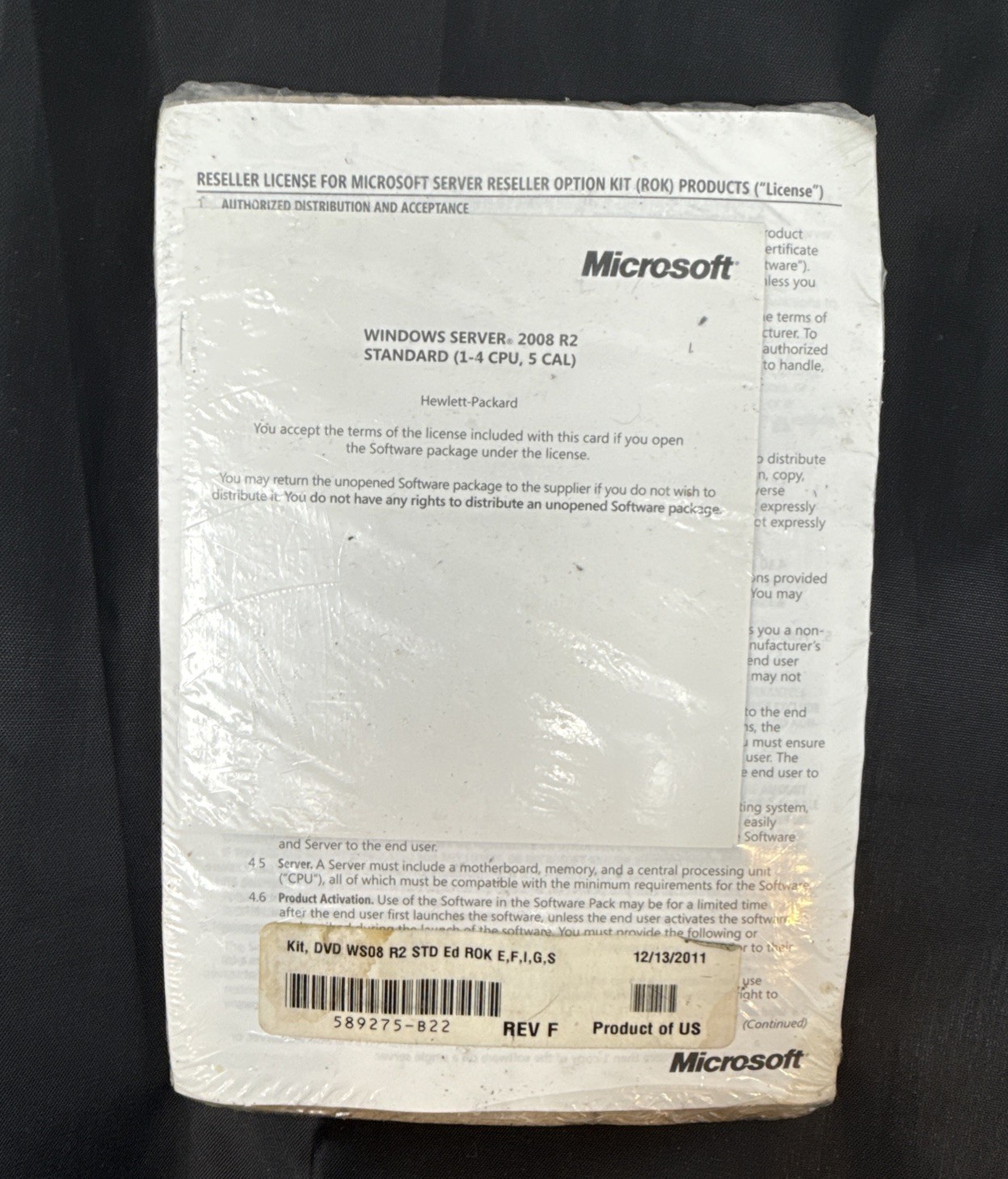 Microsoft SQL Server 2008 R2 Workgroup Software 5 Client Access License / CD8GM